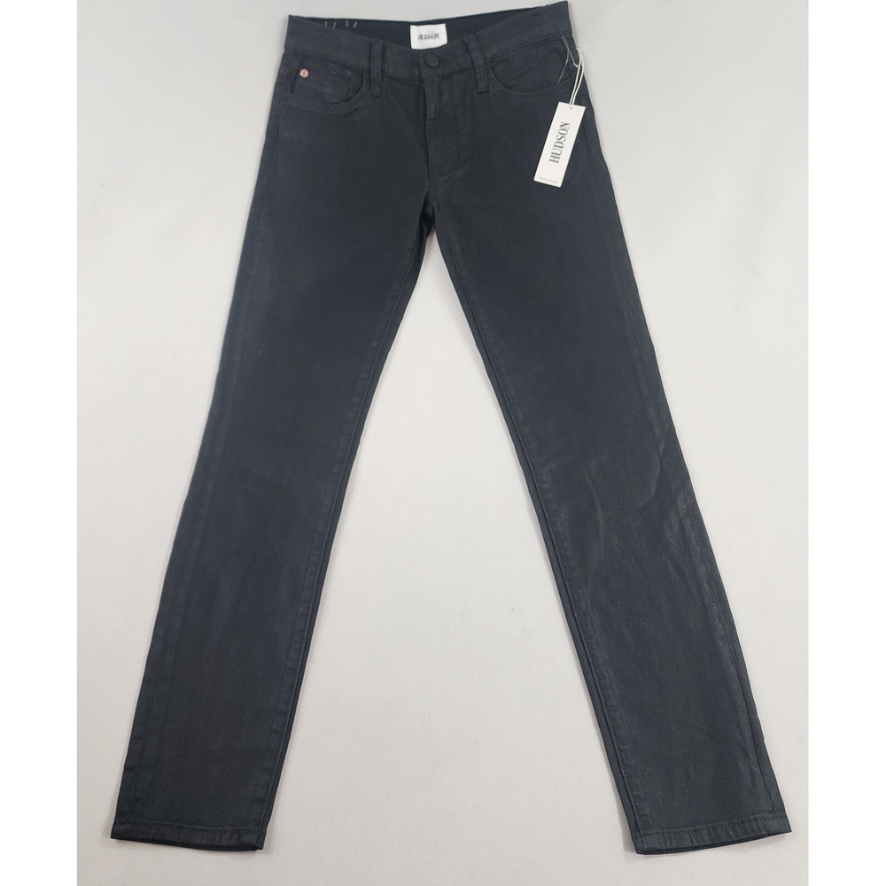 Hudson Blair Womens Black Coated Super Skinny Ankle Jeans 26 BH6CWN7508 NEW